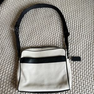 Coach leather messenger crossbody bag